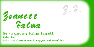 zsanett halma business card